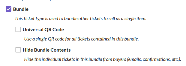 Ticket bundle inside registration event